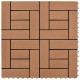 Sonata 22 бр декинг плочки, 30x30 см, 2 кв.м., WPC, кафяви