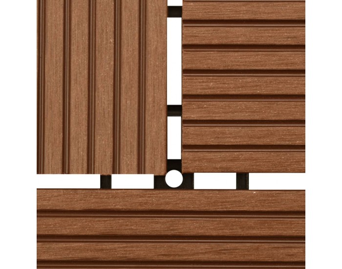 Sonata 22 бр декинг плочки, 30x30 см, 2 кв.м., WPC, кафяви