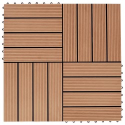 Sonata 22 бр декинг плочки, 30x30 см, 2 кв.м., WPC, тиков цвят - Materiale pentru decorațiuni