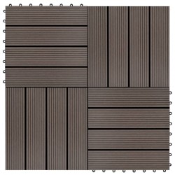 Sonata 22 бр декинг плочки, 30x30 см, 2 кв.м., WPC, тъмнокафяви - Materiale pentru decorațiuni