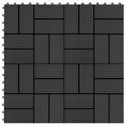 Sonata 22 бр декинг плочки, 30x30 см, 2 кв.м., WPC, черни - Materiale pentru decorațiuni