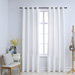 Sonata Затъмняващи завеси с метални халки, 2 бр, бели, 140x175 см - Draperii, perdele și galerii