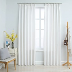 Sonata Затъмняващи завеси с куки, 2 бр, белезникави, 140x225 см - Draperii, perdele și galerii