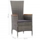 Sonata Set mobilier de exterior cu perne, 9 piese, gri, poliratan