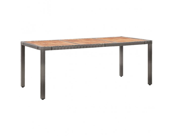 Sonata Set mobilier de exterior cu perne, 9 piese, gri, poliratan