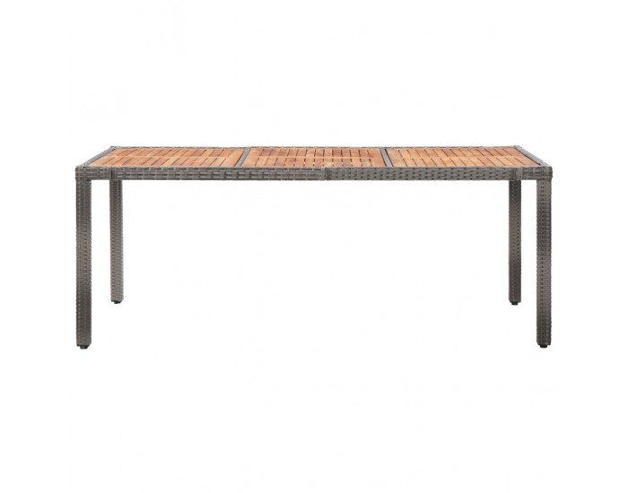 Sonata Set mobilier de exterior cu perne, 9 piese, gri, poliratan