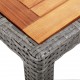 Sonata Set mobilier de exterior cu perne, 9 piese, gri, poliratan