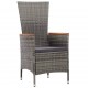 Sonata Set mobilier de exterior cu perne, 9 piese, gri, poliratan