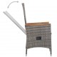 Sonata Set mobilier de exterior cu perne, 9 piese, gri, poliratan