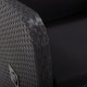 Sonata Накланящи градински столове с възглавници 2 бр полиратан черни
