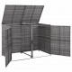 Sonata Двоен навес за кофа за смет полиратан антрацит 148x77x111 cм