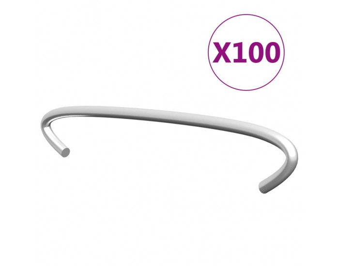 Sonata Куки за габиони, 100 бр, поцинкована стомана, 10 см