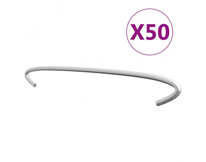 Sonata Куки за габиони, 50 бр, поцинкована стомана, 40 см