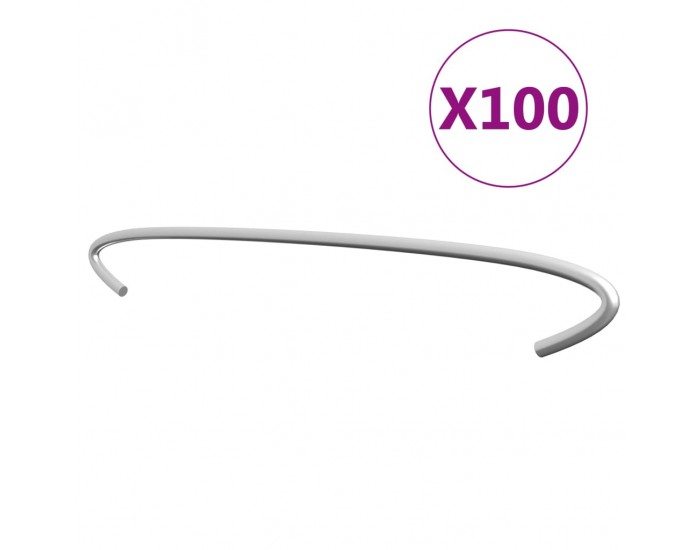 Sonata Куки за габиони, 100 бр, поцинкована стомана, 50 см
