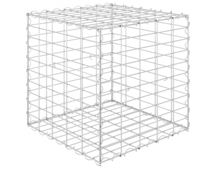 Sonata Кубичен габион повдигната леха, стоманена тел, 50x50x50 cм