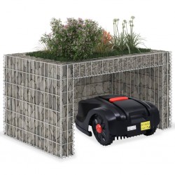 Sonata Гараж за косачка с повдигнато легло 110x80x60 см стоманена тел - Construcții de exterior