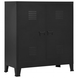 Sonata Шкаф за папки, индустриален, черен 90x40x100 cм, стомана - Mobilier metalic