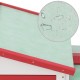 Sonata Външна голяма клетка за зайци червено и бяло 145x45x85 см дърво