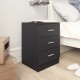 Sonata Noptiere, 2 buc., negru, 38x35x56 cm, lemn prelucrat