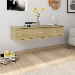 Sonata Стенен рафт с чекмеджета, дъб сонома, 90x26x18,5 см, ПДЧ - Etajere