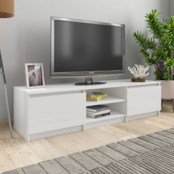 Sonata ТВ шкаф, бял гланц, 140x40x35,5 см, ПДЧ - Comode TV