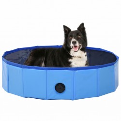 Sonata Сгъваем басейн за кучета, син, 80x20 см, PVC - Animale de companie