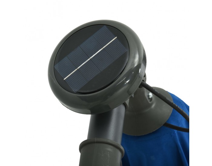 Sonata Градински чадър с LED осветление стоманен прът 300 см лазурен