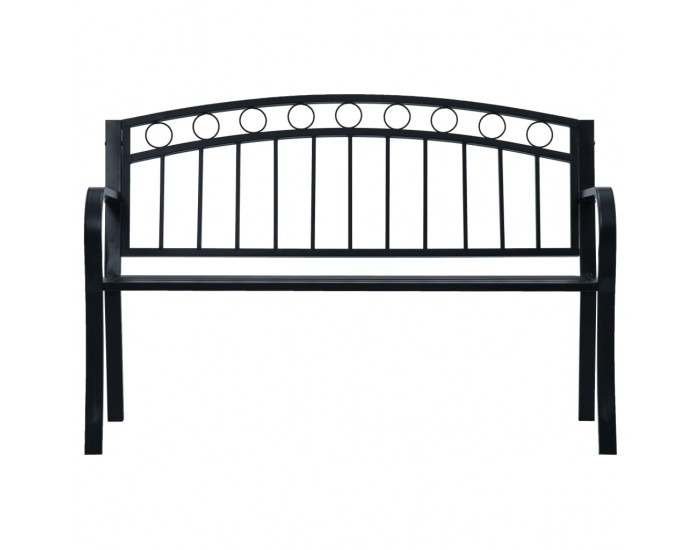 Sonata Bancă de grădină, negru, 125 cm, oțel