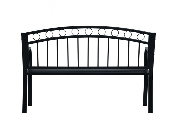 Sonata Bancă de grădină, negru, 125 cm, oțel