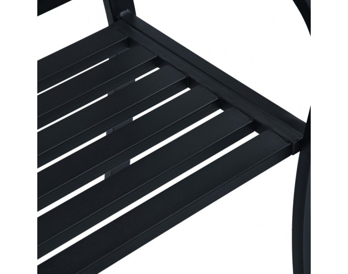 Sonata Bancă de grădină, negru, 125 cm, oțel