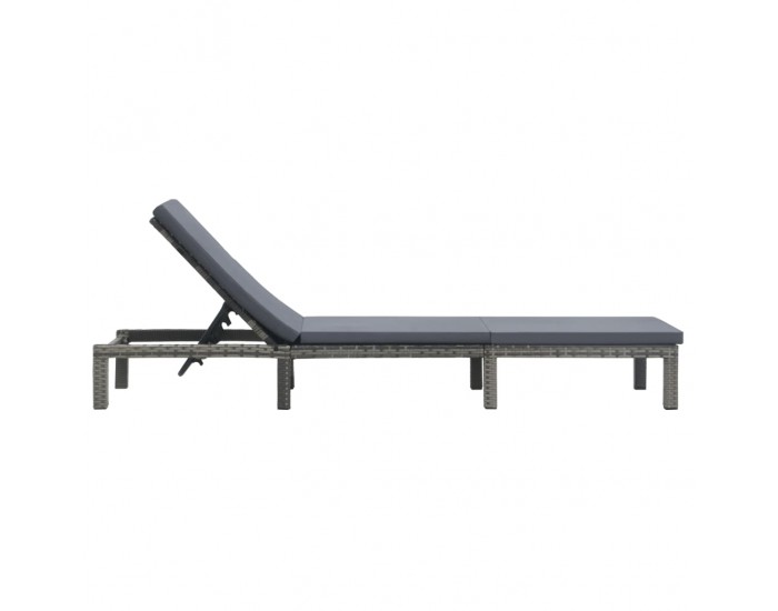 Sonata Шезлонг с шалте, полиратан, антрацит
