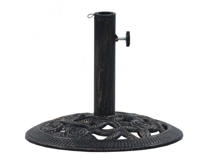 Sonata Поставка за чадър, черно и бронз, 9 кг, 40 см, чугун