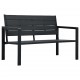 Sonata Градинска пейка, 120 cм, HDPE, черна, имитация на дърво