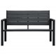 Sonata Градинска пейка, 120 cм, HDPE, черна, имитация на дърво