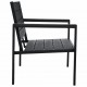 Sonata Градинска пейка, 120 cм, HDPE, черна, имитация на дърво