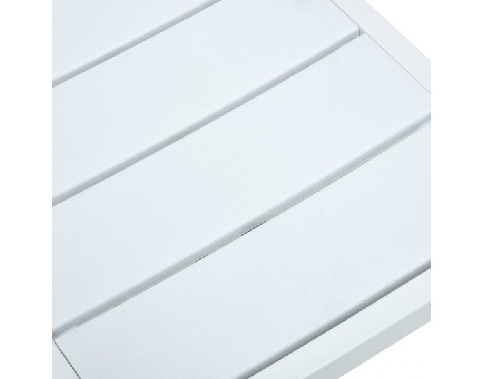 Sonata Градински столове, 4 бр, бели, HDPE, имитация на дърво