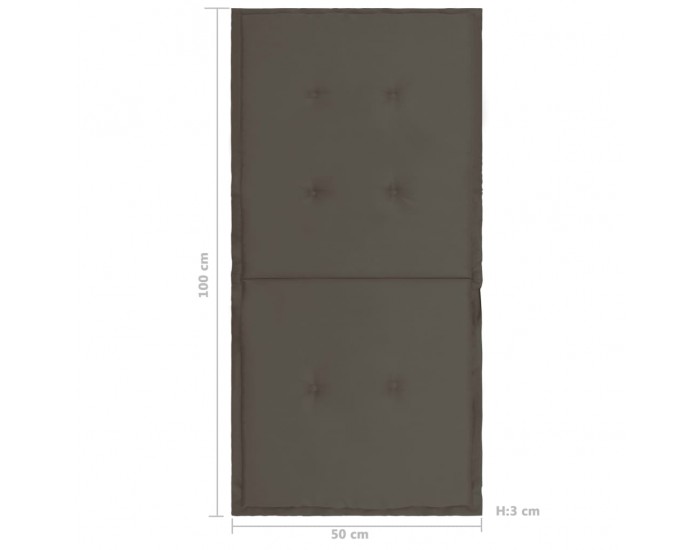Sonata Възглавници за градински столове, 4 бр, антрацит, 100x50x3 см