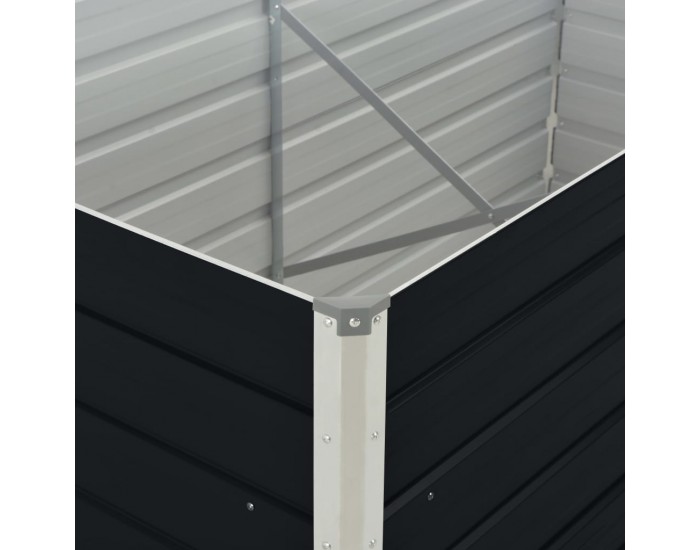 Sonata Повдигната леха, 160x80x45 см, поцинкована стомана, антрацит