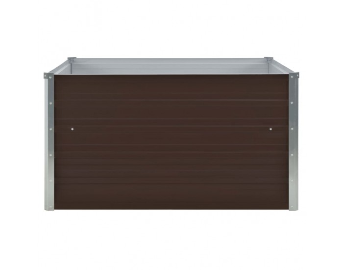 Sonata Повдигната леха, 100x100x45 см, поцинкована стомана, кафява