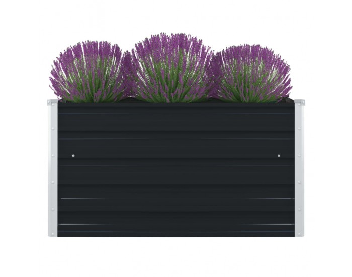 Sonata Повдигната леха, 100x100x45 см, поцинкована стомана, антрацит