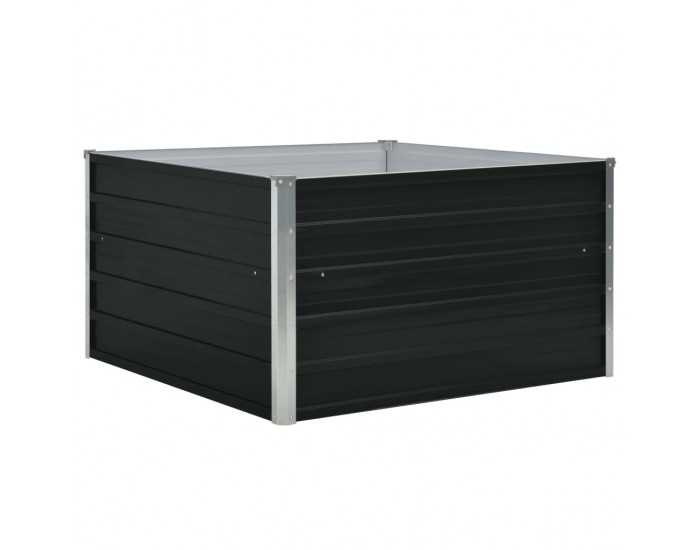 Sonata Повдигната леха, 100x100x45 см, поцинкована стомана, антрацит