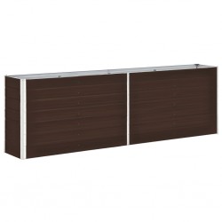 Sonata Градинска висока леха поцинкована стомана 240x40x77 см кафява - Ghivece, jardiniere