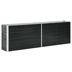 Sonata Градинска висока леха поцинкована стомана 240x40x77 см антрацит - Ghivece, jardiniere