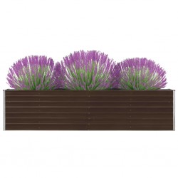Sonata Повдигната леха, 320x40x77 см, поцинкована стомана, кафява - Ghivece, jardiniere