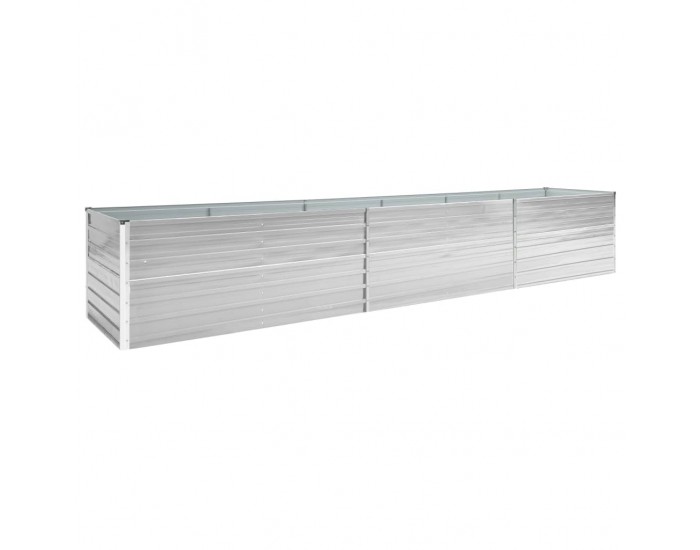 Sonata Градинска висока леха поцинкована стомана 480x80x45 см сива