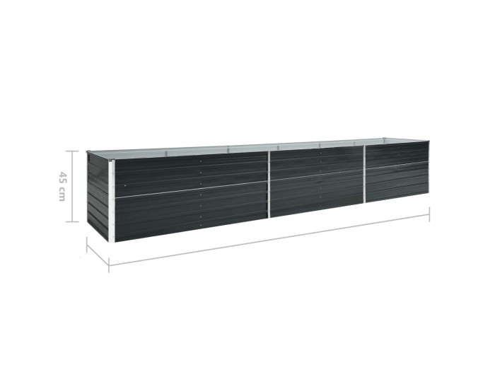Sonata Градинска висока леха поцинкована стомана 480x80x45 см антрацит