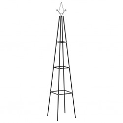 Sonata Градински стойки за увивни цветя 2 бр черни 35x35x195 см желязо - Construcții de exterior