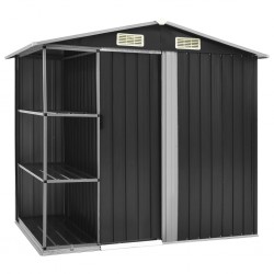 Sonata Дворна барака с рафт антрацит 205x130x183 см желязо - Construcții de exterior