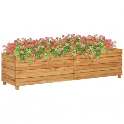 Sonata Повдигната леха, 150x40x38 см, рециклиран тик и стомана - Ghivece, jardiniere