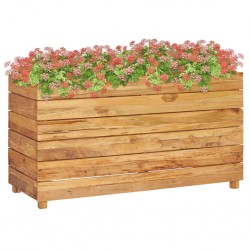 Sonata Повдигната леха, 100x40x55 см, рециклиран тик и стомана - Ghivece, jardiniere